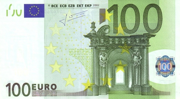P12X European Union 100 Euro Year 2002 (Trichet)